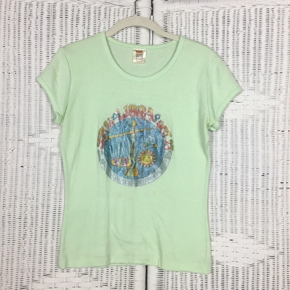 Peanut Butter Tops - Vintage 80’s Astrology Libra Transfer Tee